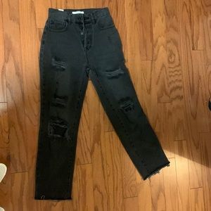 black pacsun jeans straight leg size 23